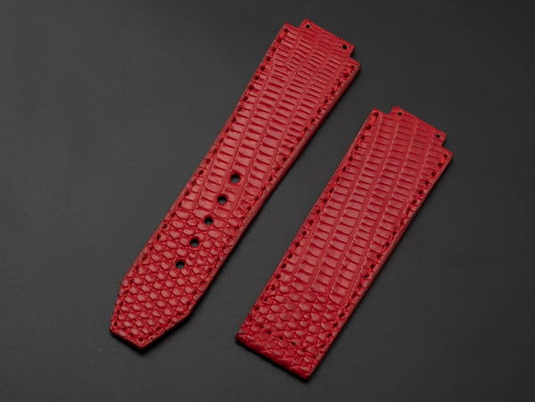 RED LIZARD LEATHER STRAP