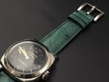 GREEN OSTRICH LEATHER STRAP