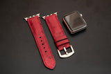 RED OSTRICH LEATHER STRAP