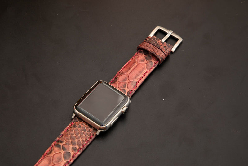 PINK PYTHON LEATHER STRAP