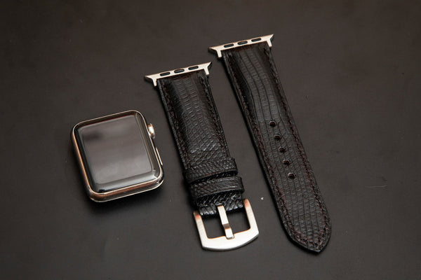 BLACK LIZARD LEATHER STRAP