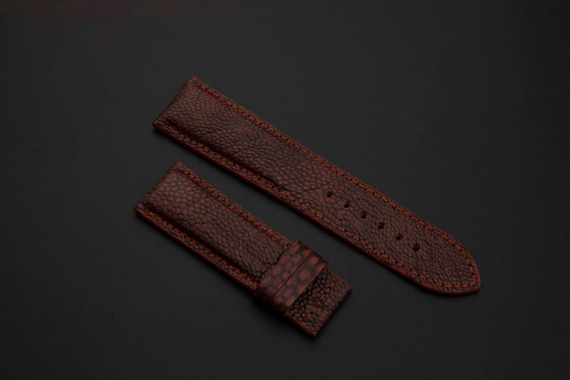 BROWN OSTRICH LEATHER STRAP