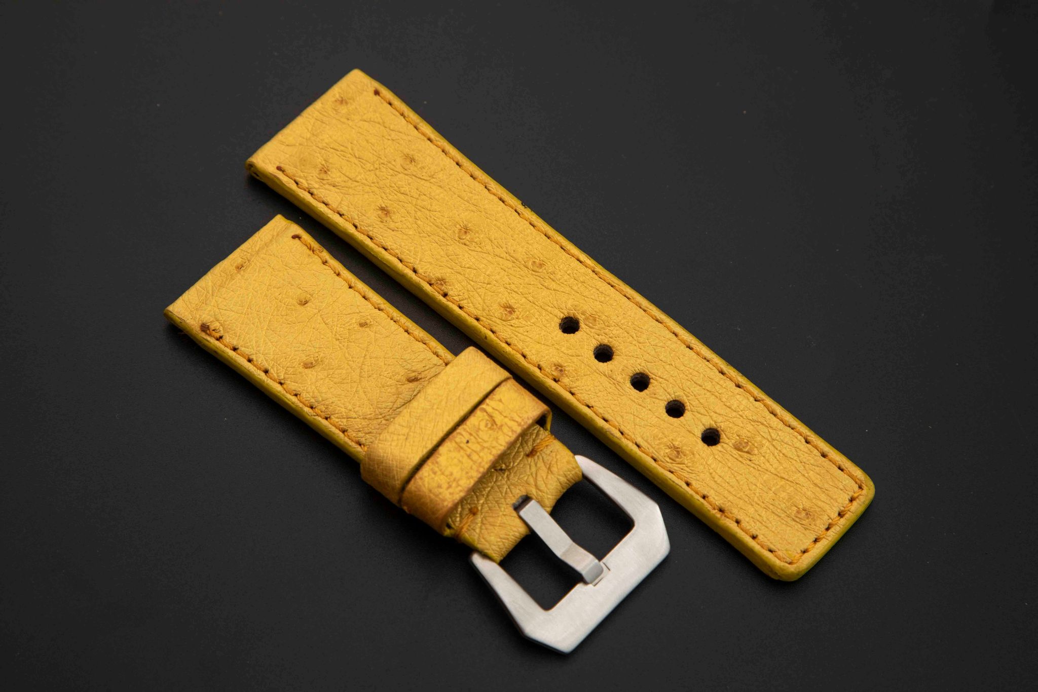 YELLOW OSTRICH LEATHER STRAP