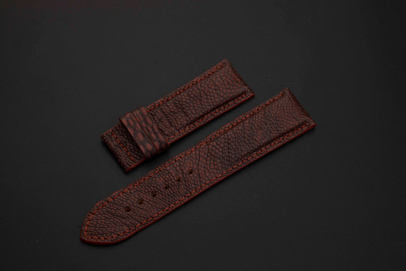 BROWN OSTRICH LEATHER STRAP