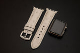 WHITE OSTRICH LEATHER STRAP