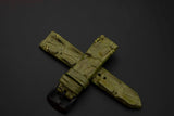 GREEN CROCODILE HORNBACK LEATHER STRAP