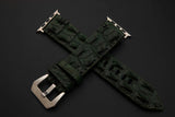 GREEN CROCODILE HORNBACK LEATHER STRAP