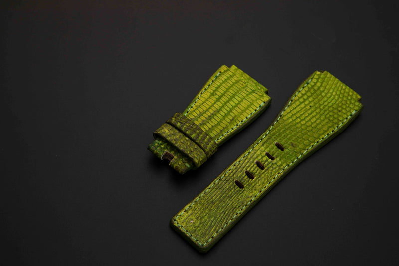 GREEN LIZARD LEATHER STRAP