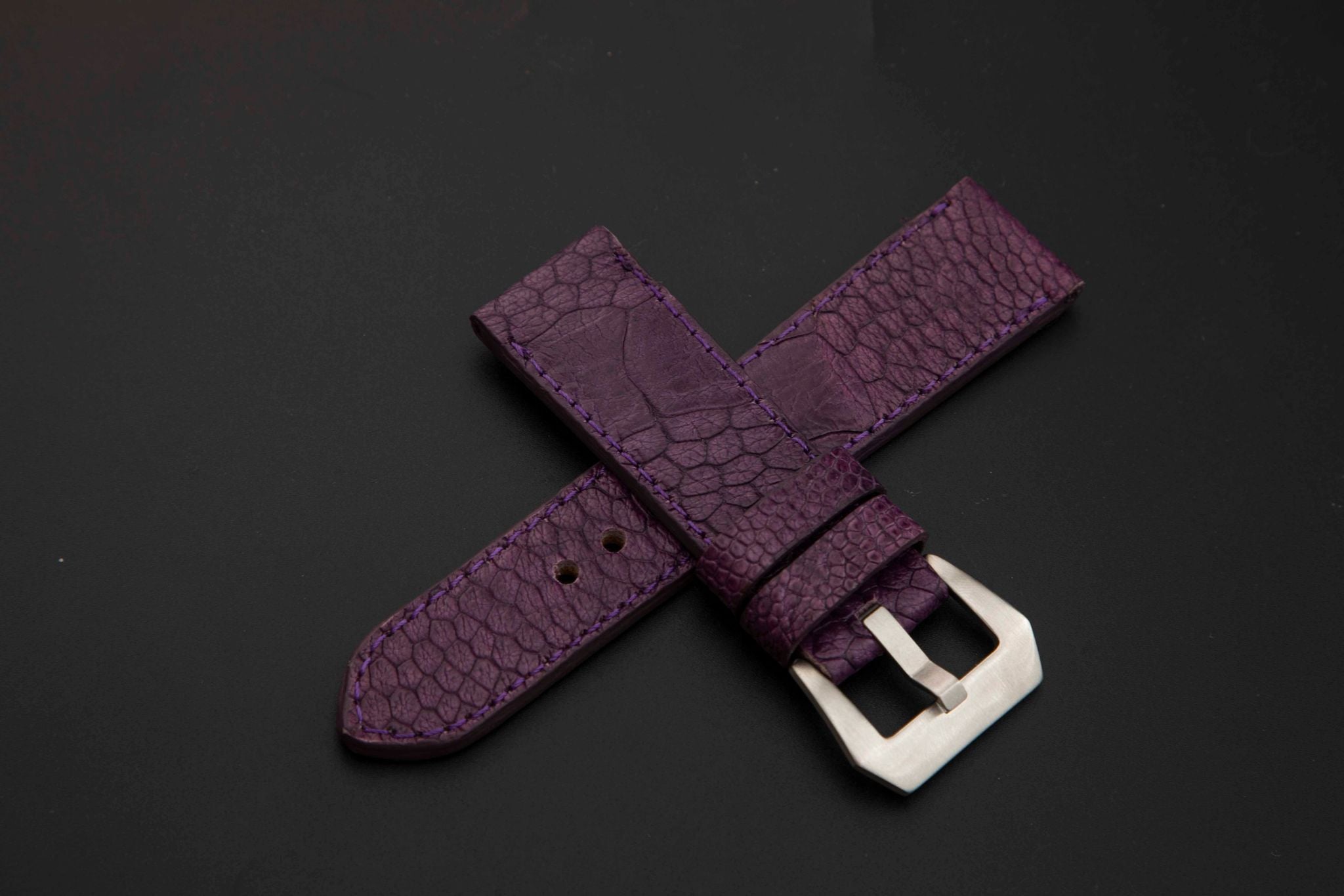 PURPLE OSTRICH LEATHER STRAP