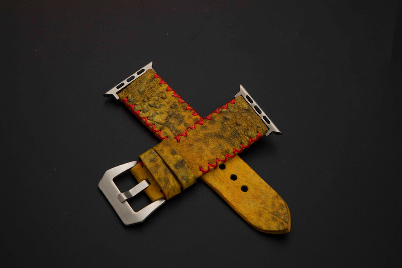 YELLOW TOAD LEATHER STRAP