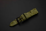 GREEN CROCODILE HORNBACK LEATHER STRAP