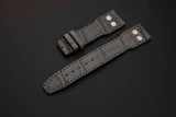 GREY CROCODILE BELLY LEATHER STRAP