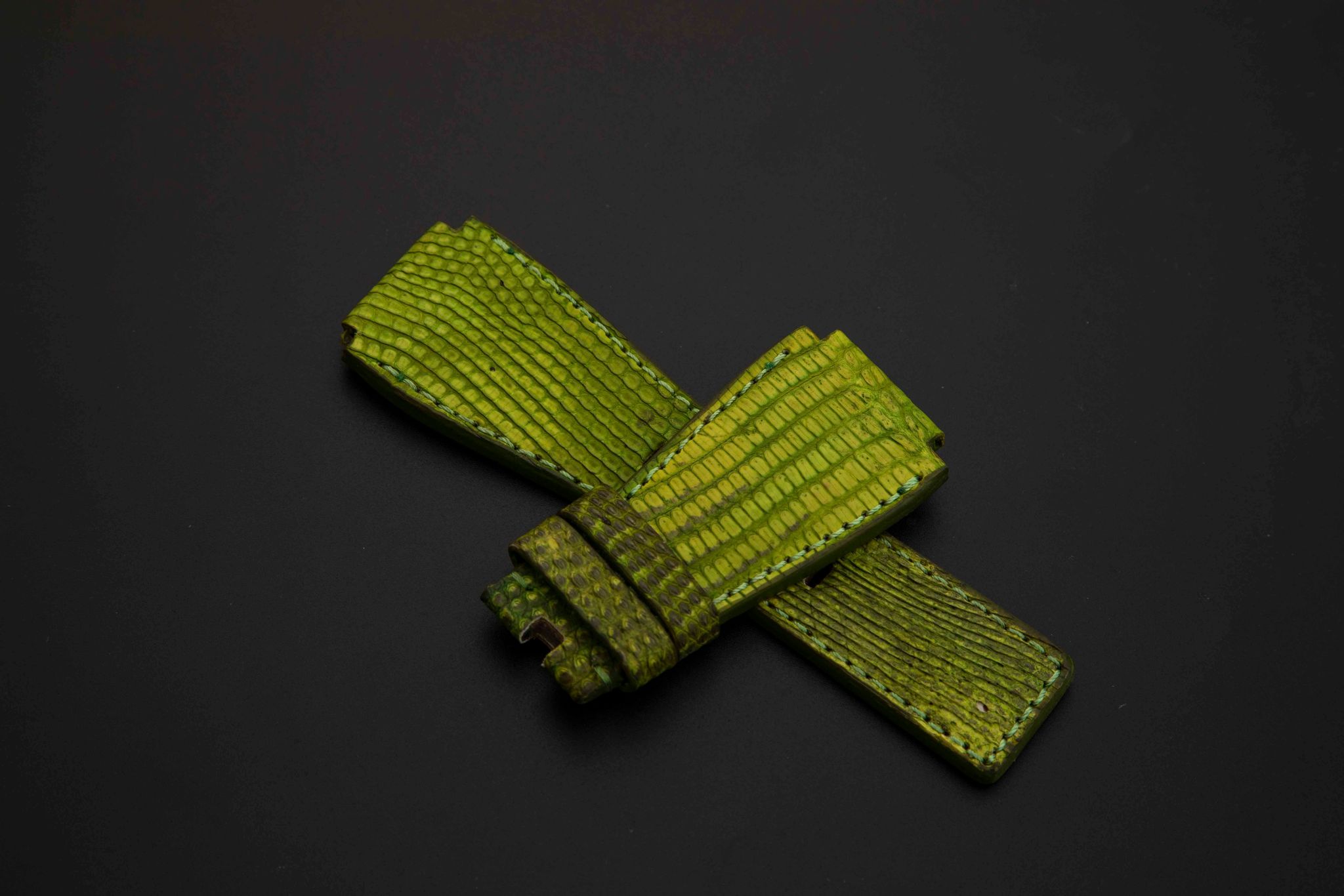 GREEN LIZARD LEATHER STRAP