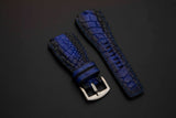 BLACK&BLUE CROCODILE HORNBACK LEATHER STRAP