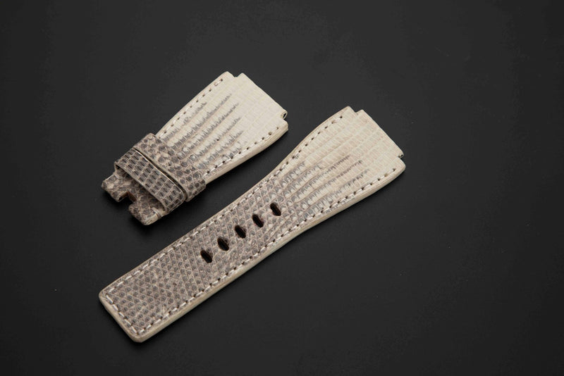 WHITE LIZARD LEATHER STRAP