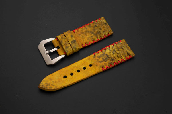 YELLOW TOAD LEATHER STRAP