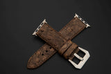 BROWN OSTRICH LEATHER STRAP