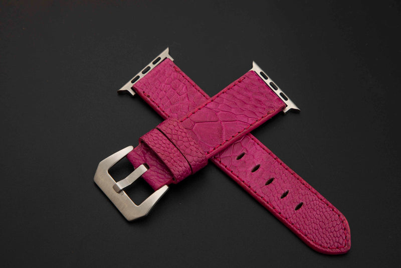 PINK OSTRICH LEATHER STRAP