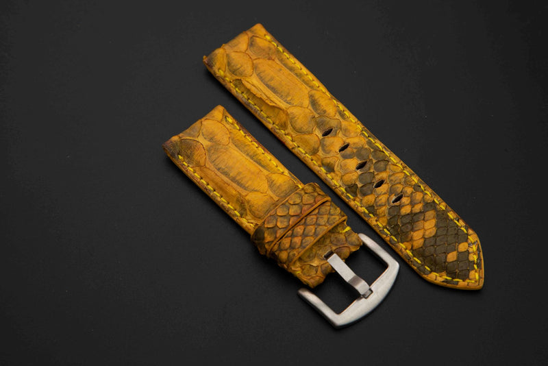 YELLOW PYTHON LEATHER STRAP