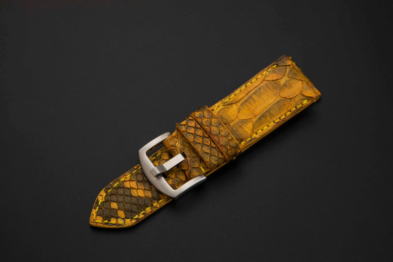 YELLOW PYTHON LEATHER STRAP