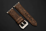 BROWN OSTRICH LEATHER STRAP