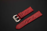 RED OSTRICH LEATHER STRAP
