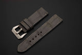 GREY CROCODILE BELLY LEATHER STRAP