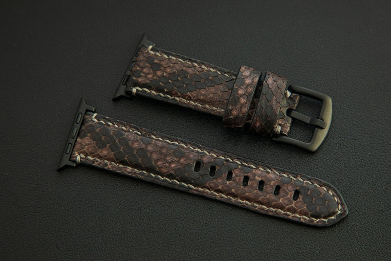 BROWN PYTHON LEATHER STRAP