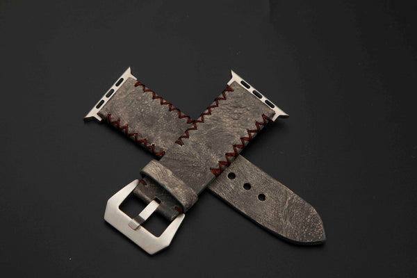GREY TOAD LEATHER STRAP