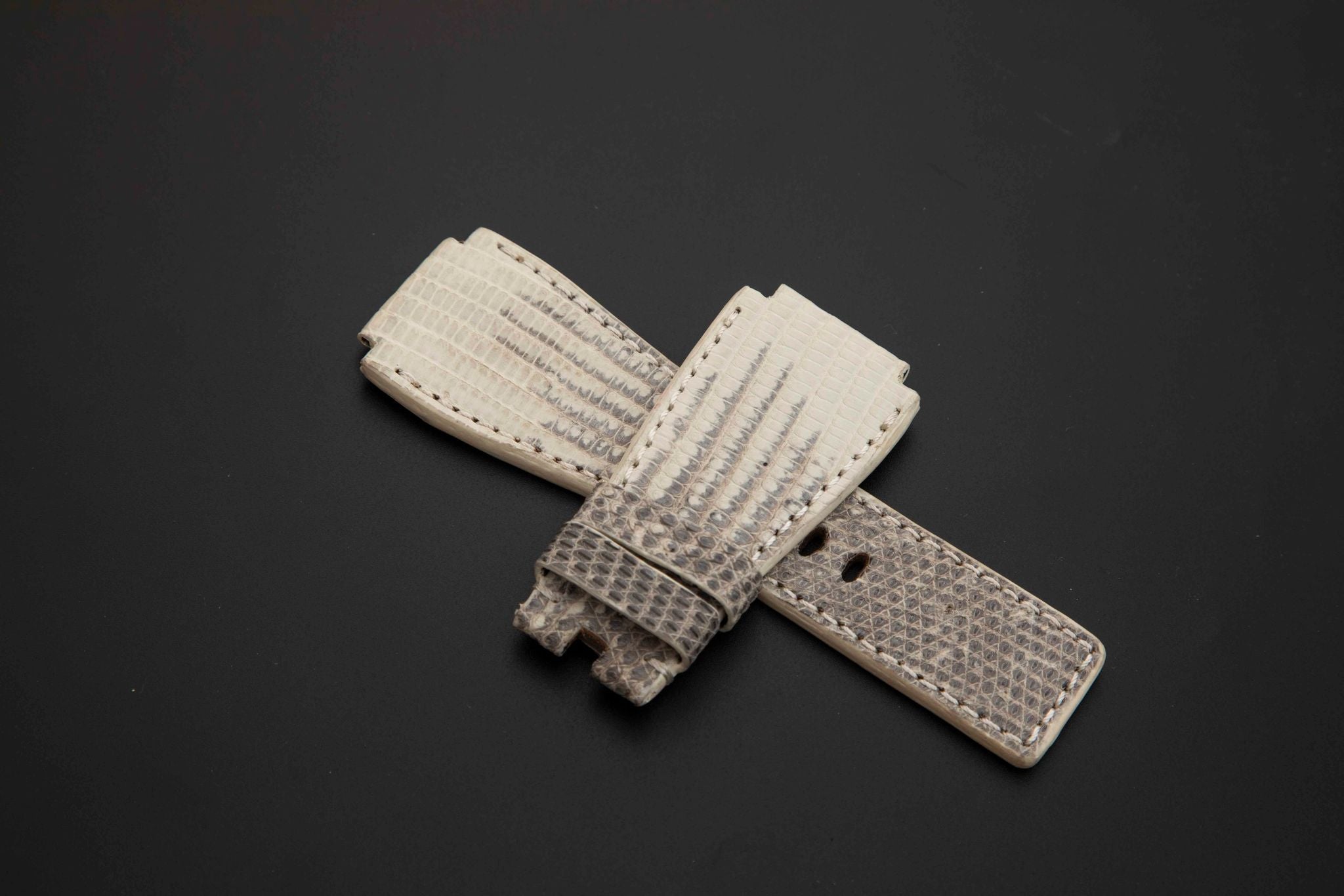 WHITE LIZARD LEATHER STRAP