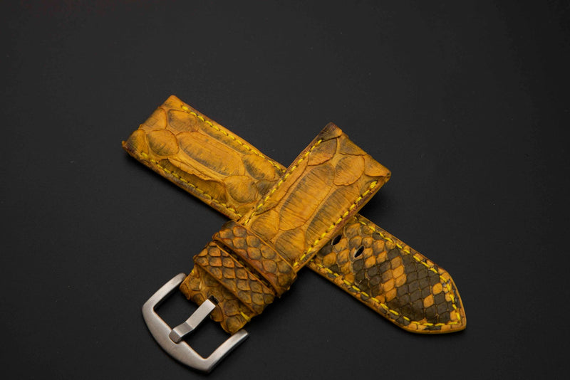 YELLOW PYTHON LEATHER STRAP