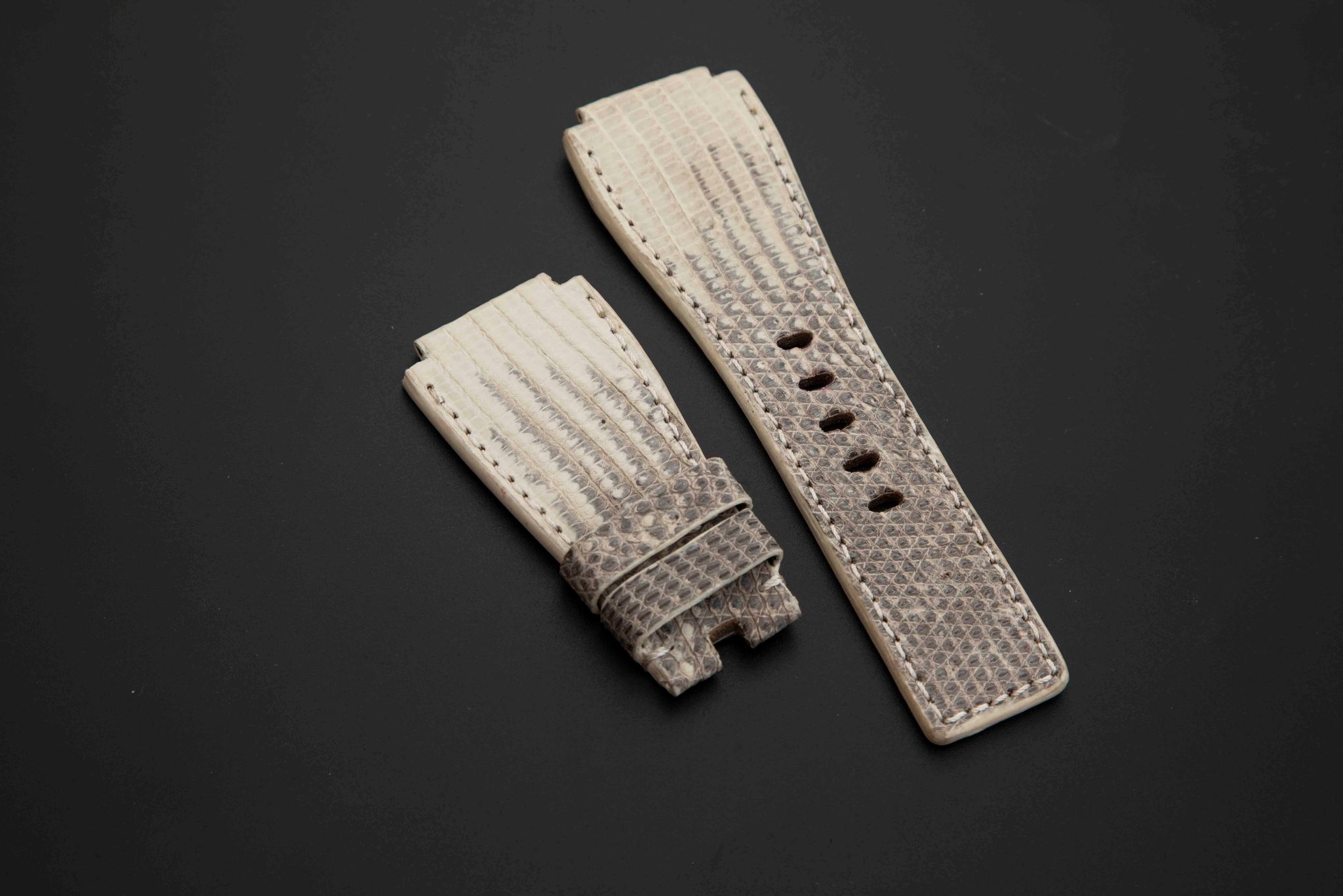 WHITE LIZARD LEATHER STRAP