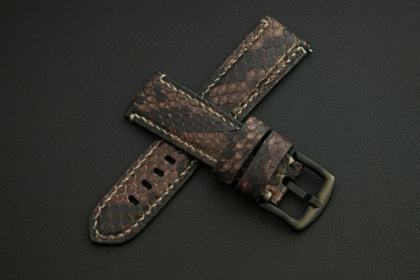 BROWN PYTHON LEATHER STRAP
