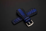 BLACK&BLUE CROCODILE HORNBACK LEATHER STRAP