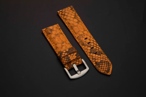 ORANGE PYTHON LEATHER STRAP