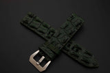 GREEN CROCODILE HORNBACK LEATHER STRAP
