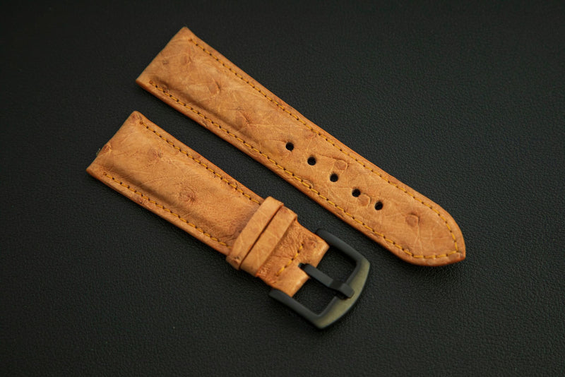 ORANGE OSTRICH LEATHER STRAP