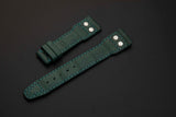 GREEN CROCODILE BELLY LEATHER STRAP
