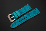 BLUE CROCODILE HORNBACK LEATHER STRAP