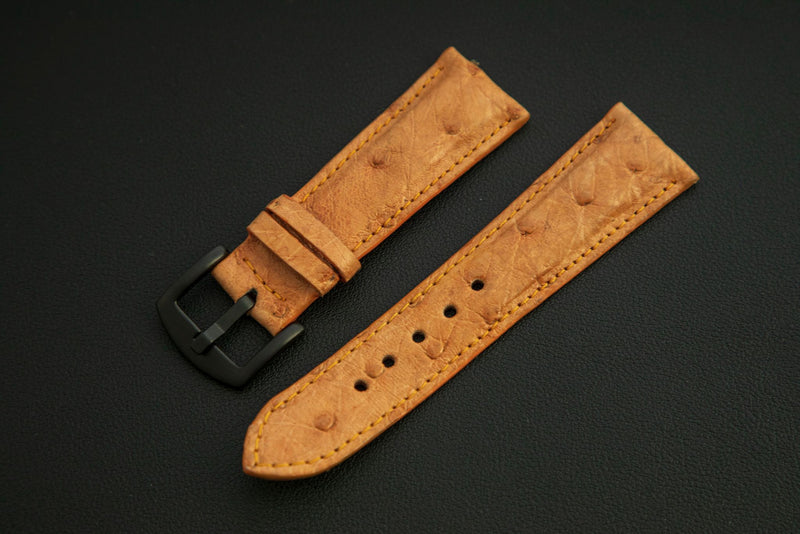 ORANGE OSTRICH LEATHER STRAP