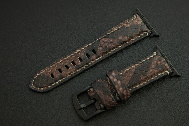 BROWN PYTHON LEATHER STRAP