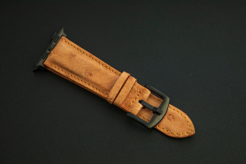 ORANGE OSTRICH LEATHER STRAP