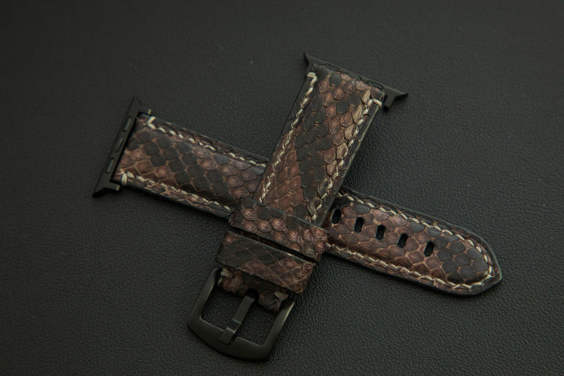 BROWN PYTHON LEATHER STRAP
