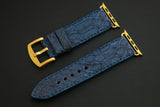BLUE PYTHON LEATHER STRAP