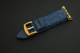 BLUE PYTHON LEATHER STRAP