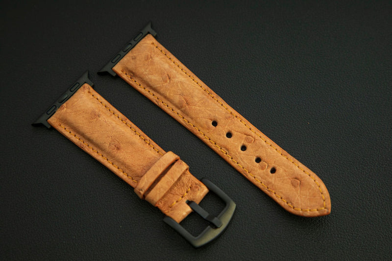 ORANGE OSTRICH LEATHER STRAP