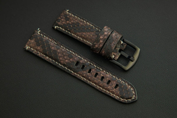 BROWN PYTHON LEATHER STRAP