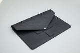 BLACK HANDMADE GENUINE CALF LAPTOP SLEEVE