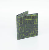 GREEN CROCODILE LEATHER WALLET