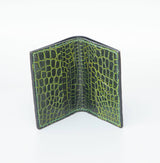 GREEN CROCODILE LEATHER WALLET